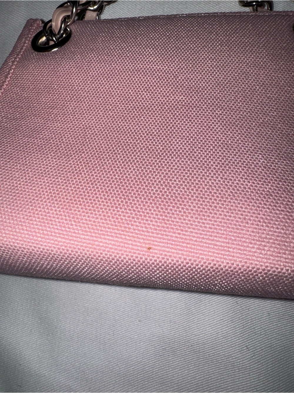 Dior Beauté Pink Mini Canvas Chain Bag Pouch Crossbody Cosmetic Bag - Picture 4 of 7